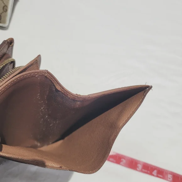 Louis Vuitton Brown Monogram Wallet Vintage Leather Zippered Porte Tresor Bifold - Picture 14 of 14